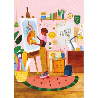 Nathan Puzzle 1500 Teile – Künstlerwerkstatt – Laura Lhuillier – Erwachsene und Kinder ab 14 Jahren – Hochwertiges Puzzle – Künstler-Kollektion – 12000929