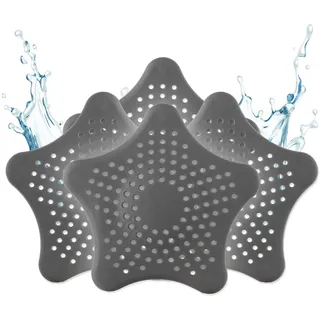 ABFLUSSHELD Universal Abflusssieb Silikon - 3+1 Gratis Haarsieb - Duschsieb mit Haarfänger - Premium Kitchen Sink Strainer - Abfluss Sieb für Dusche, Waschbecken, Badewanne und Küche