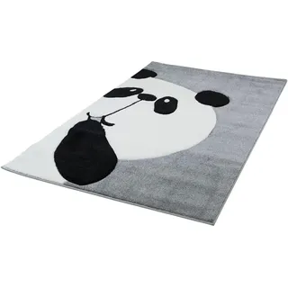 Carpet City Kinderteppich »Bueno Kids 1389«, rechteckig, 13 mm Höhe, Spielteppich, Panda-Bär, 3D-Effekt, Weicher Flor, Pflegeleicht Carpet City grau B: 140 cm   1 St.