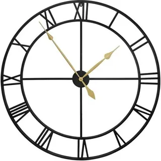 Große Wanduhr, 100cm, Römische Ziffern, Quartz, Batterie, Silent, Einfach
