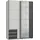 Schwebetürenschrank Emden 135 x 198 x 64 cm Weiß/Grau
