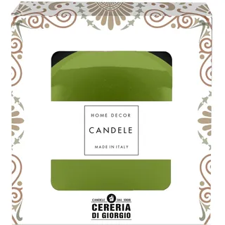 Dekorative lackierte Kugelkerze Durchmesser 10 cm - Brenndauer 49 Stunden - Farbe Pistazie - Geschenkbox - Cereria di Giorgio - Wohnkultur - Handwerk