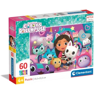 CLEMENTONI Gabby's Dollhouse Super Colour Jigsaw Puzzle (60)