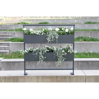 Dieda Linus Blumenkasten Füllung Eckig Aluminium 100 cm x 100 cm Anthrazit
