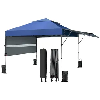 Costway Faltpavillon 3 x 3 m Blau