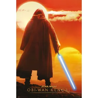 Grupo Erik Star Wars Deko - Star Wars Twin Suns Poster - Deko Wohnzimmer oder Deko Schlafzimmer - Zimmer Deko - Größe : 61 x 91, 5 cm -Originales Geschenk - Offizielle Lizenz