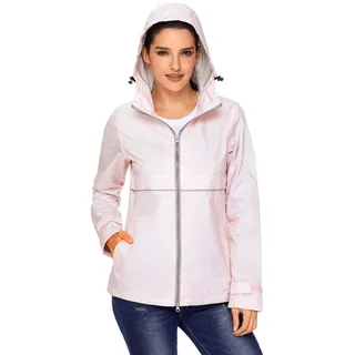 Pettneeds-CLOTH Damen Parka-Jacke Herbst und Winter XL Frauen mit Kapuze Reißverschluss langärmelige Frauen Bergsteigen Jacke (Farbe : Rosa, Größe : S)