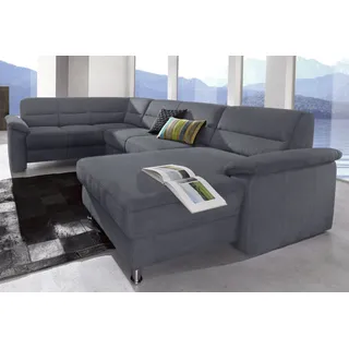 sit&more Wohnlandschaft Kunstleder 3-Sitzer Dunkelgrau