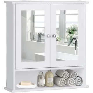 Costway Spiegelschrank 58,5 cm weiß