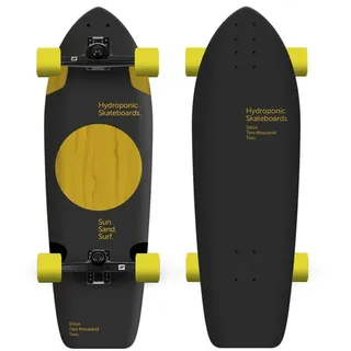 Hydroponic Square 30 ́ ́ Surfskate - Lunar Black / Yellow - 10 Zoll