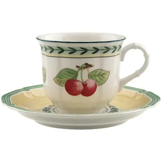Villeroy & Boch Kaffeetasse mit Untertasse 0,12 l Bunt
