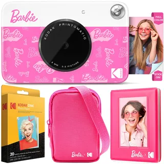 Kodak x Barbie Printomatic Sofortbildkamera in Vollfarbe Digitalkamera Barbie Deluxe-Bundle (Signature Style) + Barbie Deluxe Kameratasche + Barbie Fotoalbum + Zink-Papier (20 Blatt)