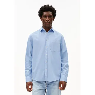 GMT DYE LEINENLANGARMHEMD | Leinen-Mix - blau (L)