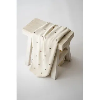 Kaiser 65210310 Knots Babydecke Strick 100% Bio Baumwolle (KBA), atmungsaktive Babydecke, Ganzjährig, Neugeborene, Kinderwagendecke, Babyschalendecke, Fb. Creme/Knots Light Brown