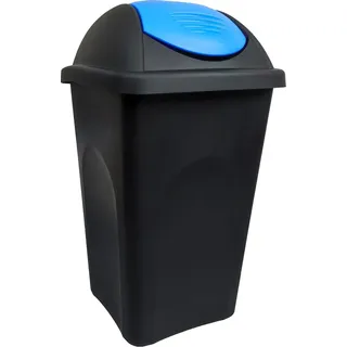 stefanplast Bascula Multipat, Schwarz/Blau, 60 Liter mit Schwingdeckel, Blau