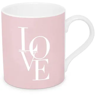 PPD Kaffeebecher , Hellrosa , Keramik , 350 ml , 8.5x9.5 cm , SGS-geprüft , Geschirr, Tassen, Kaffeebecher