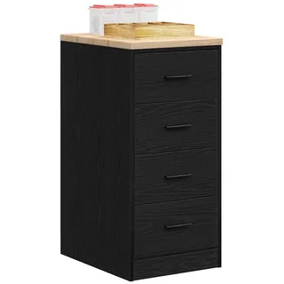 vidaXL Garagen-Aufbewahrungsschrank Schwarz Massivholz Kiefer