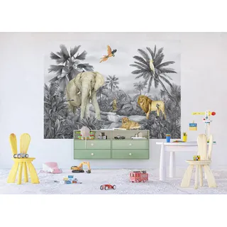 AG Design Vliestapete Kinderzimmer Dschungel, AFTDXL 1998 | Fototapete Wandbild | Premium XXL Wand Dekoration | 252 x 182 cm | Inklusive Kleister