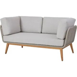 Diamond Garden Milos Lounge-Sofa Teak/Rope inkl. Kissen