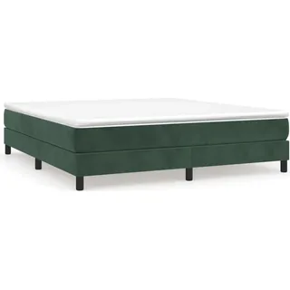 Bettgestell ohne Matratze Dunkelgrün 180x200 cm Samt - Grün