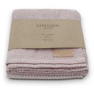 Geschirrtuch WAFFLE woodrose /off white 50 x 70 cm im 2 er Set aus 100%Baumwolle von Aspegren