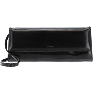 PICARD Leder Schultertasche Clutch Auguri Shoulderbag Black / Lack schwarz