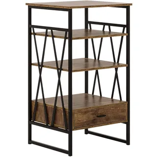 Beliani Bücherregal 56 x 101 x 51 cm Dunkelbraun