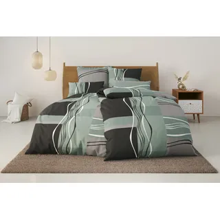 Bettwäsche OTTO HOME "Kelian", jade, B/L: 135cm x 200cm, 1 Stk., 1 Stk., Polycotton recycelt, B/L: 40cm x 80cm, 2 Stk., Polycotton recycelt, Obermaterial: 50% Baumwolle, 50% Polyester, Bettwäsche, Bettwäsche, in verschiedenen Qualitäten, gemusterte Bettwäsche