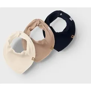 Name It Dreieckstuch »NBNYVETTI 3P SCARF BIB NOOS« Packung, 3 Stk. mit Druckknopf zum Verschließen, blau