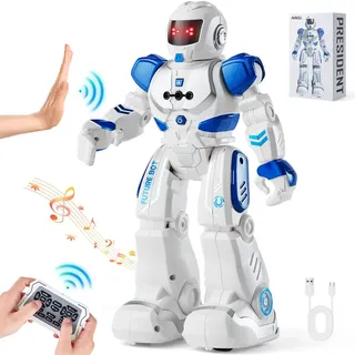 Vevor RC-Roboterspielzeug für Kinder, programmierbarer, Ferngesteuerter Smart-Roboter mit Gestenerkennung, interaktiver laufender, singender und Tanzender Roboter für Kinder ab 3 Jahren, 160x80x265mm