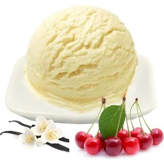 Vanille Sauerkirsche Low Carb Eis Pulver Vegan Zucker-, laktosefrei 1 kg