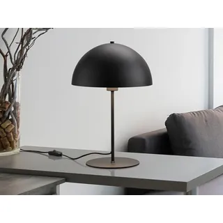Große LED Tischleuchte 45cm Pilzlampe Schwarz Gold für Wohnzimmer & Schlafzimmer