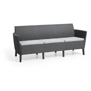 Keter Divano 3 posti, Salemo 3-Sitzer-Sofa, Graffite