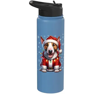 Bull Terrier Christmas Bull Terrier Weihnachten Stainless Steel Insulated Water Bottle