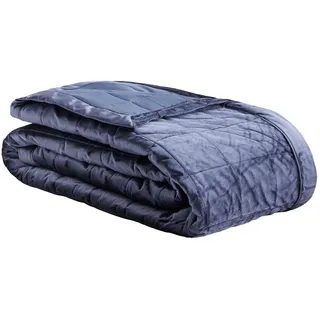 home&you Tagesdecke Dustis , Dunkelblau , Textil , 200x220 cm , Heimtextilien, Bettwäsche & Leintücher, Tagesdecken