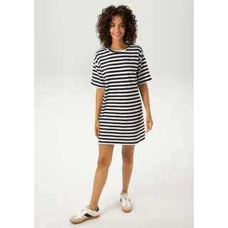 Aniston CASUAL Sommerkleid im Streifen-Dessin, schwarz-weiß