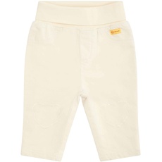 Steiff Baby Girls Hose Loose fit Pants, Antique White, 74