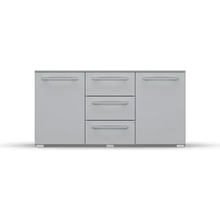 Rauch Kombikommode RAUCH "Skat Pure", grau (seidengrau), B:120cm H:61cm T:42cm, Holzwerkstoff, Sideboards, Kombikommode, mit 1 Tür und 4 Schubladen in puristischem Design