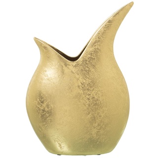 Tischvase aus Keramik in Gold, 10 x 26 x 35 cm