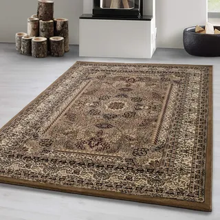 Carpetsale24 Orient Teppich 240x340 cm Beige, Klassisches Wohntextil im Landhausstil, Strapazierfähig & stilvoll für großzügige Räume oder Wohnlandschaften