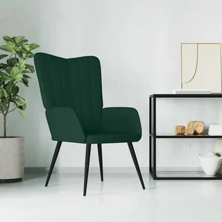 vidaXL Relaxsessel Dunkelgrün Samt - Grün