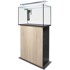 sera AquaTank 160 L mit Acryl Holder und 100 cm Unterschrank Sonoma Oak, Aquarium ein Komplettset mit LED Beleuchtung, Innenfilter und Heizer