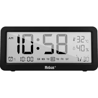Mebus 25819 Quarzwecker digital - Transparent