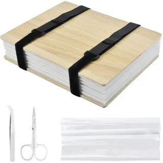 WANDIC Blumenpresse-Set, großes Holzkunst-Set, fortgeschrittene Pflanzenpresse, Buch, Blumenpresse, Blätterpresse, Kit für DIY Kunsthandwerk, Exemplare im Freien Lernen