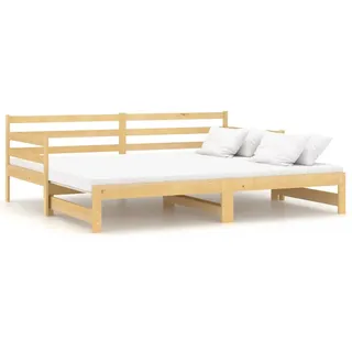 vidaXL Tagesbett Ausziehbar Massivholz Kiefer 2x(90x200) cm - Braun