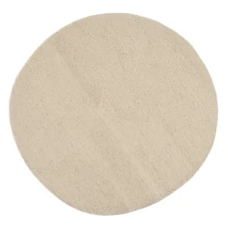 Wollteppich THEKO "Taza Royal" Gr. 9, beige (natur weiß), H:24mm Ø:150cm, Schurwolle, Teppiche, Wollteppich, echter Berber Teppich aus Marokko, reine Schurwolle, handgeknüpft