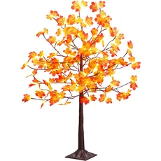 BONETTI LED Baum »Weihnachtsdeko«, 96 flammig-flammig, Beleuchteter Deko-Herbstbaum mit Ahornblättern, beige