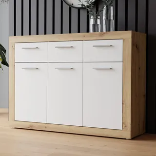Forte Baccio 118 x 92 x 34 cm artisan eiche (holzdekor) / weiß