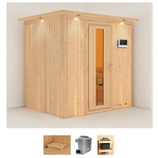 Bild Sauna »Bedine«, (Set), 9 KW-Ofen mit externer Steuerung beige