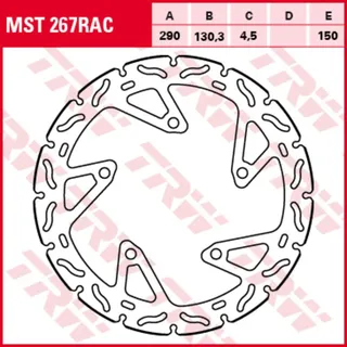 TRW Bremsscheibe TRW MST267RAC, 1 Stück